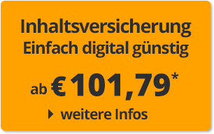 Inhaltsversicherung - Mit wenigen Klicks zur günstigen Inventarversicherung